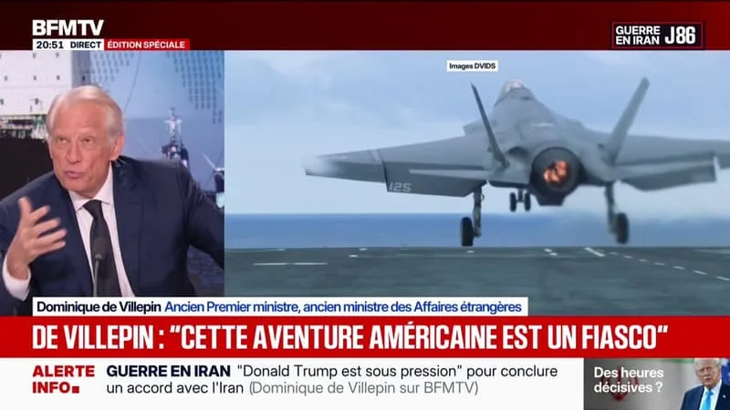 IRAN/ÉTATS-UNIS: « ON NE PEUT PAS TOUT OBTENIR PAR LA FORCE », DÉCLARE DOMINIQUE DE VILLEPIN, ANCIEN PREMIER MINISTRE