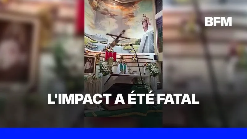 ÉQUATEUR: UN PRÊTRE TUÉ PAR LA CHUTE D’UN CRUCIFIX EN PLEINE MESSE RETRANSMISE EN DIRECT