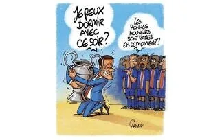 LE DESSIN DE CHAUNU : POUR EMMANUEL MACRON, LE DEUXIÈME SACRE EUROPÉEN DU PSG, « C’EST LA FIERTÉ DE LA FRANCE »