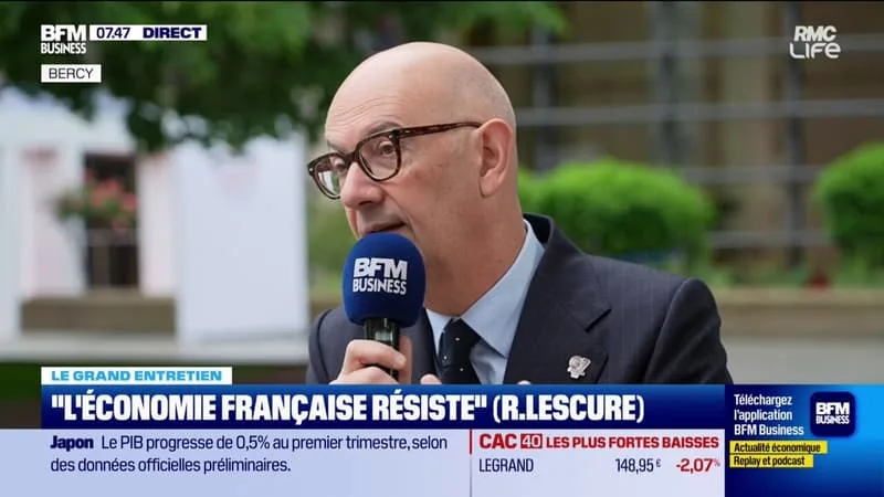 « L’ÉCONOMIE FRANÇAISE RÉSISTE », ROLAND LESCURE AU MICRO DE BFM BUSINESS