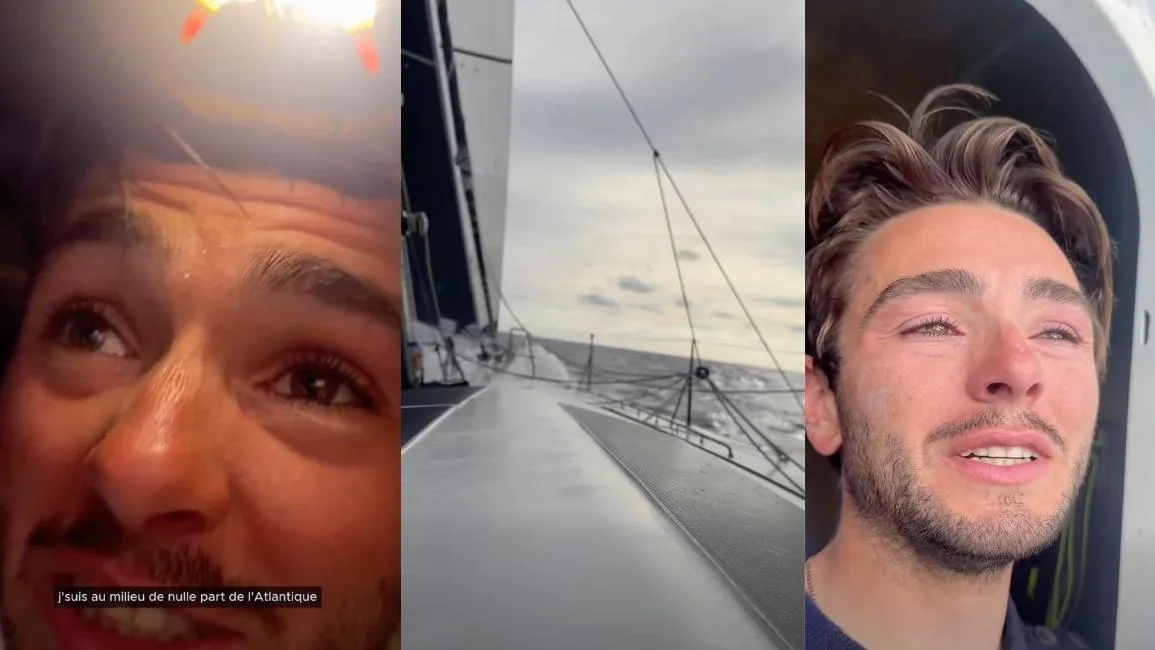 LE SKIPPEUR ANATOLE FACON « EN TRAIN DE COULER » APRÈS UN CHOC AVEC UNE BALEINE AU MILIEU DE L’ATLANTIQUE