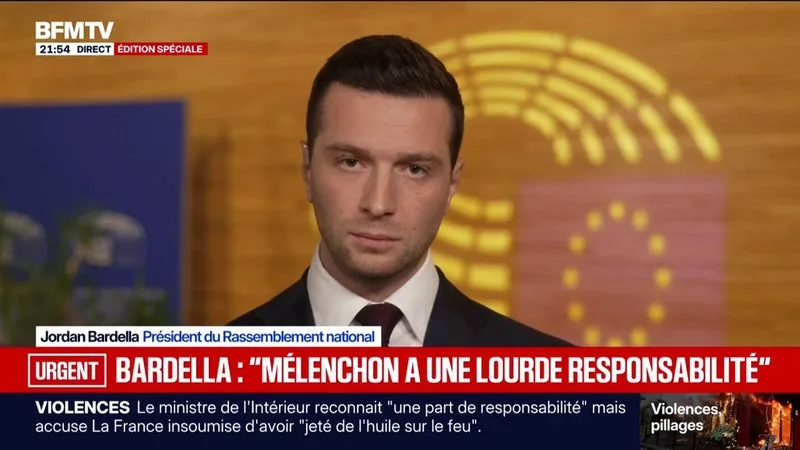 VIOLENCES DU 17 OCTOBRE: « NOUS SERONS INTRAITABLES AVEC LES PERSONNALITÉS VIOLENTES », PROMET JORDAN BARDELLA, PRÉSIDENT DU RASSEMBLEMENT NATIONAL