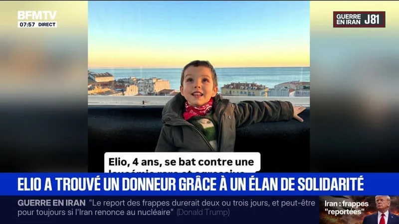 ATTEINT D’UNE LEUCÉMIE RARE, LE PETIT ELIO A TROUVÉ UN DONNEUR DE MOELLE OSSEUSE COMPATIBLE GRÂCE À UN ÉLAN DE SOLIDARITÉ